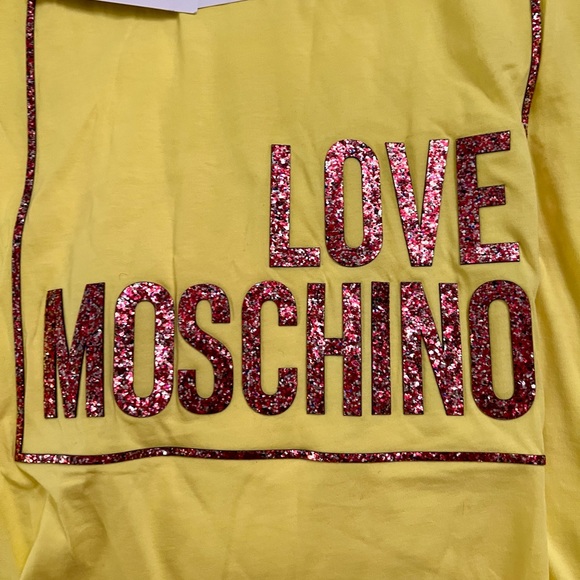 Love Moschino Yellow T-Shirt with Pink Accents - Picture 3 of 3